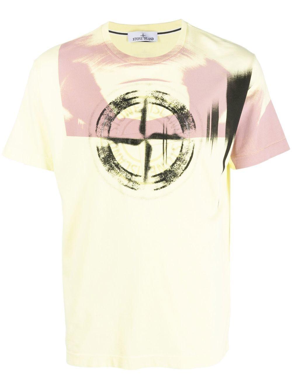 Stone Island Compass Logo T Shirt - Yellow - Men's – Urban Menswear