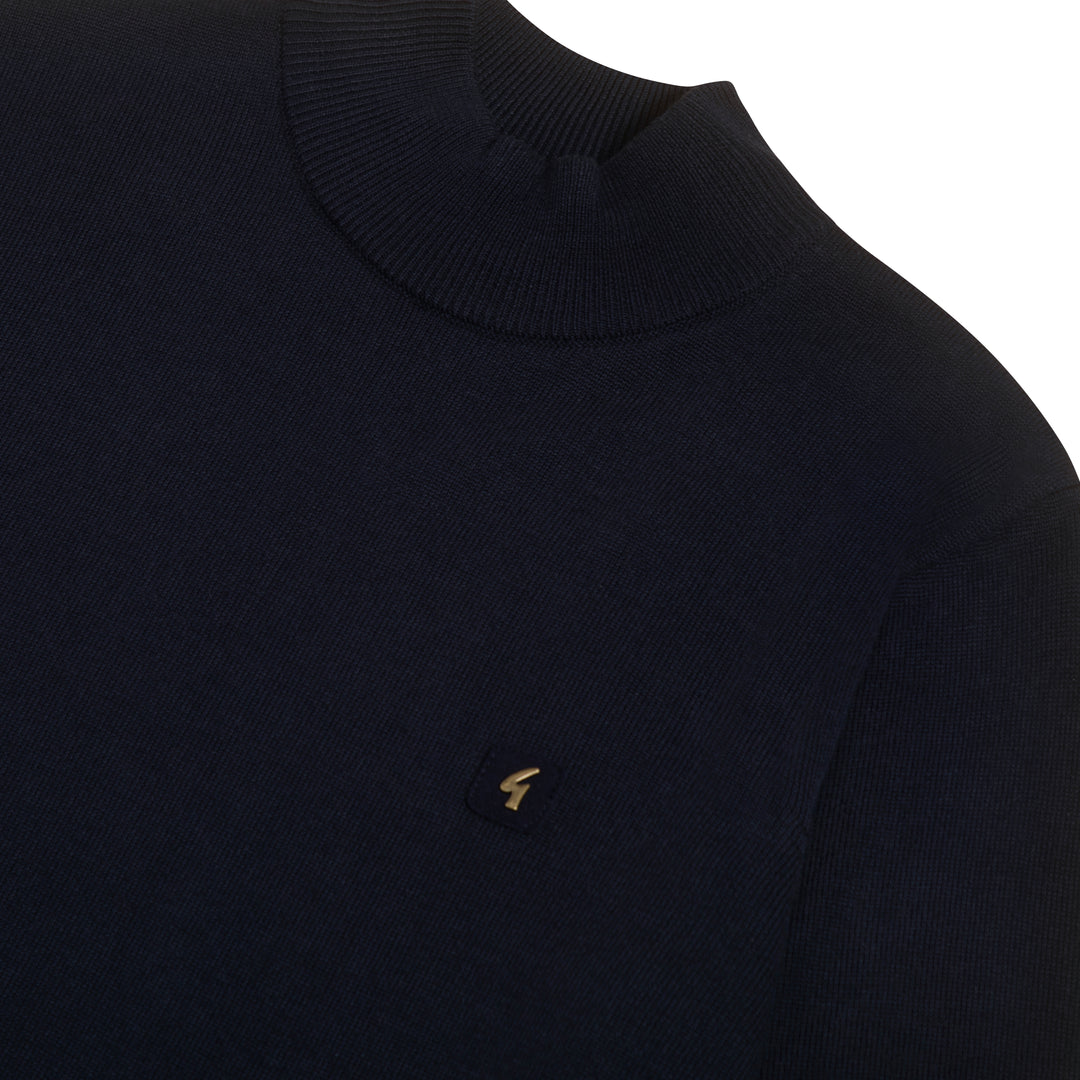 Gabicci Vintage Duke Turtleneck Jumper Navy