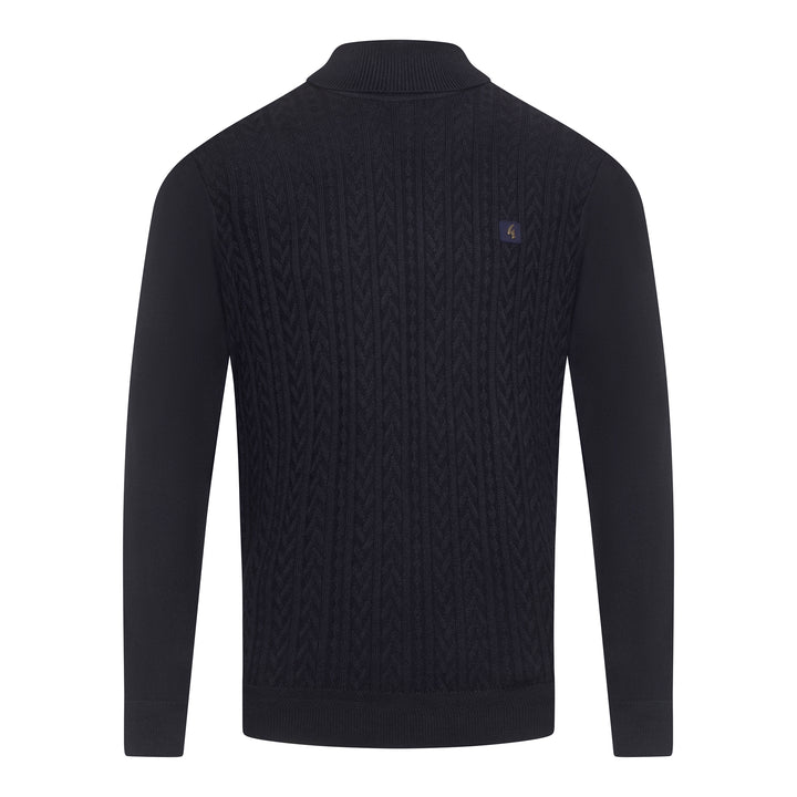 Gabicci Vintage Leonardo Knit Roll Neck Navy