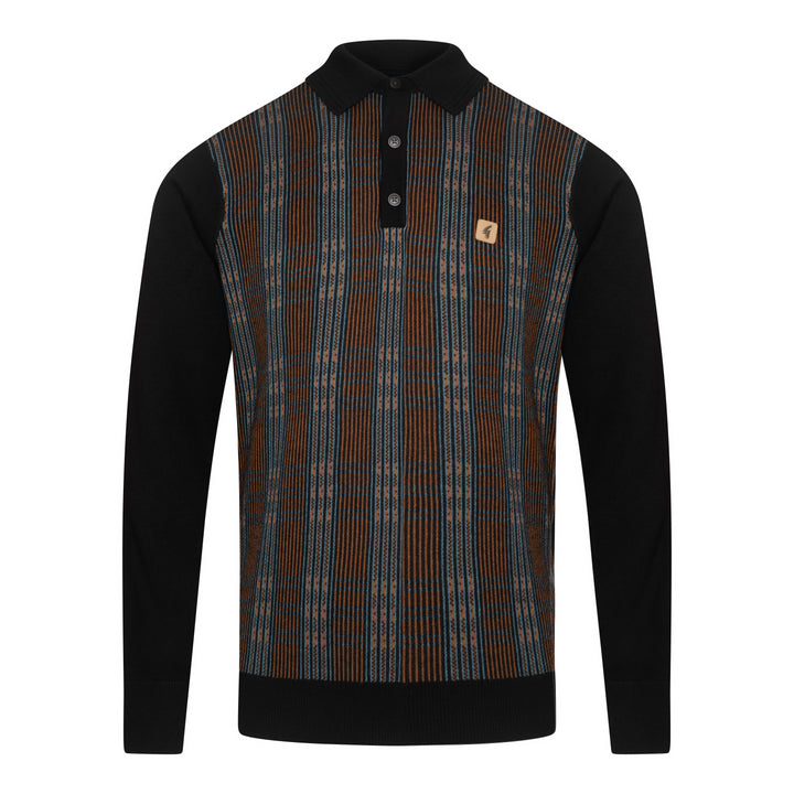 Gabicci Vintage Dalston Knit Polo Black