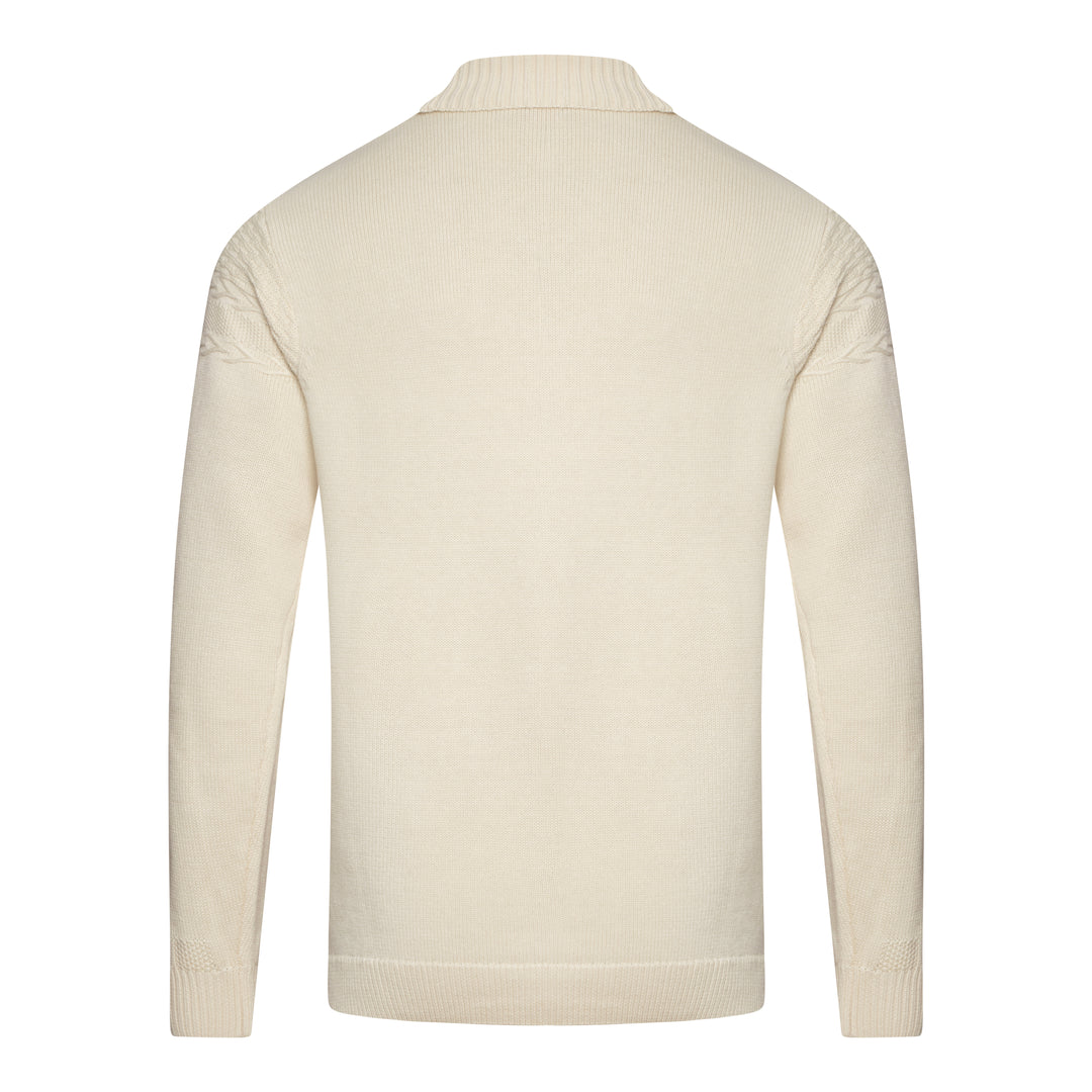 Gabicci Vintage Emilio Knit Roll Neck Cream