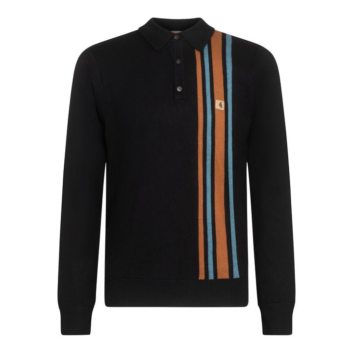 Gabicci Vintage Soda Knit Polo Black