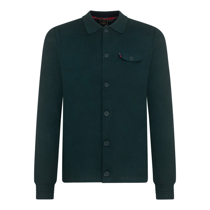 Merc London Rathbone Knit Shirt Green