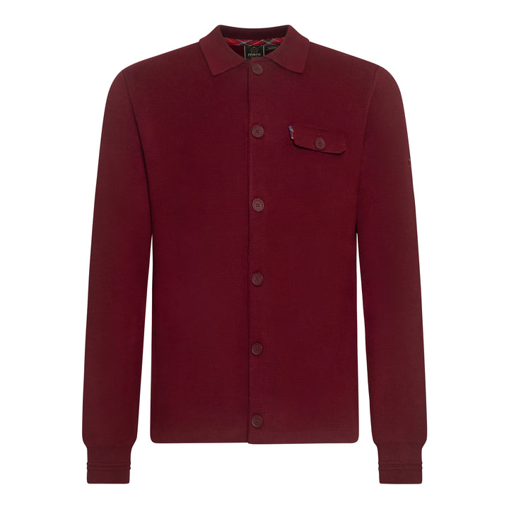 Merc London Rathbone Knit Shirt Wine