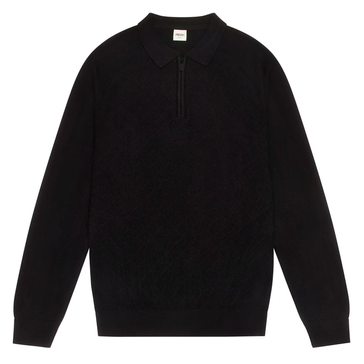 Police Fleetwood Knit Polo Black