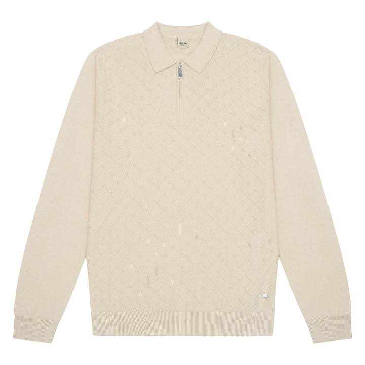 Police Fleetwood Knit Polo Cream