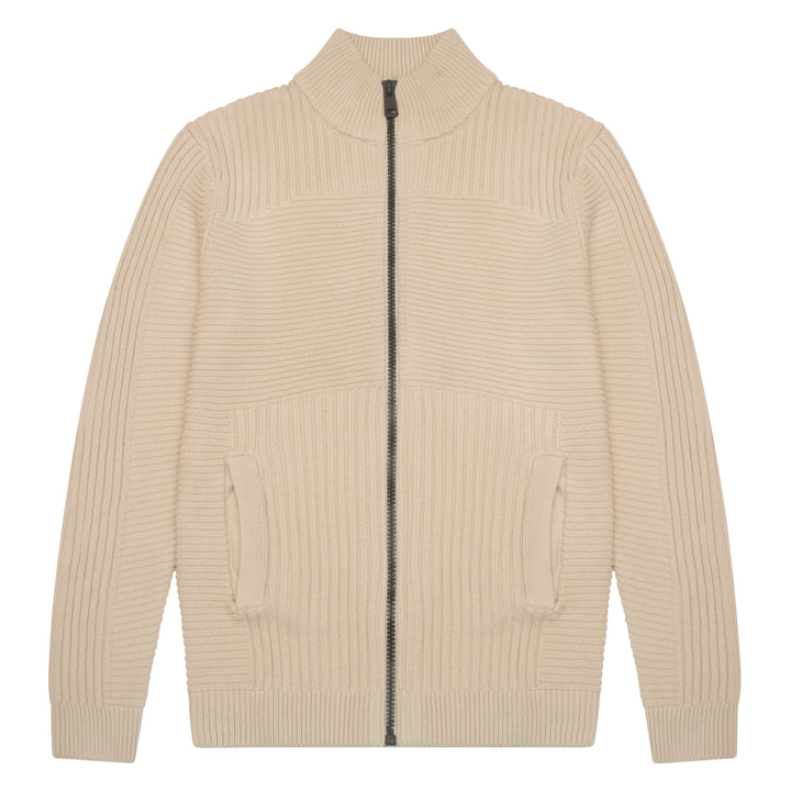 Police Orkney Knit Jacket Cream