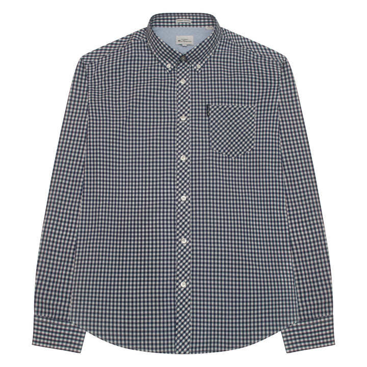 Ben Sherman Gingham Check Shirt Blue/White