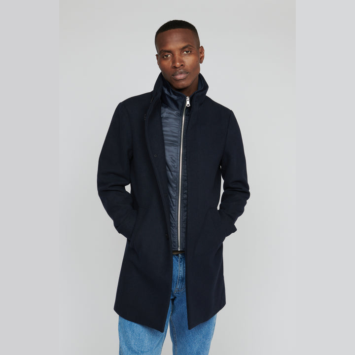 Matinique Harvey Wool Coat Navy