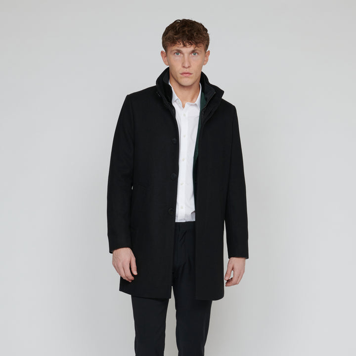 Matinique Harvey Wool Coat Black