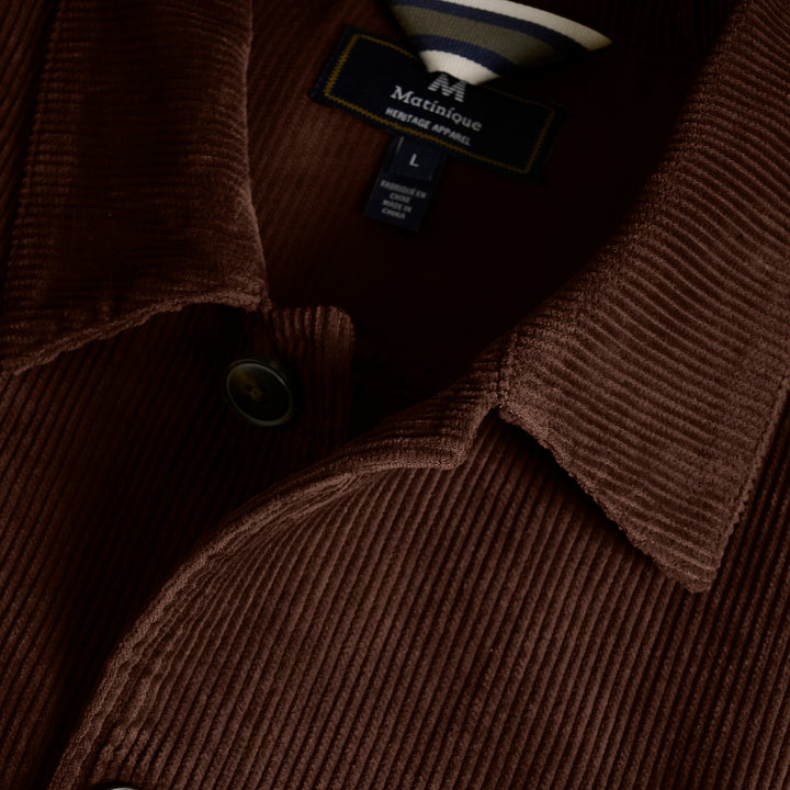 Matinique Shay Cord Overshirt Brown