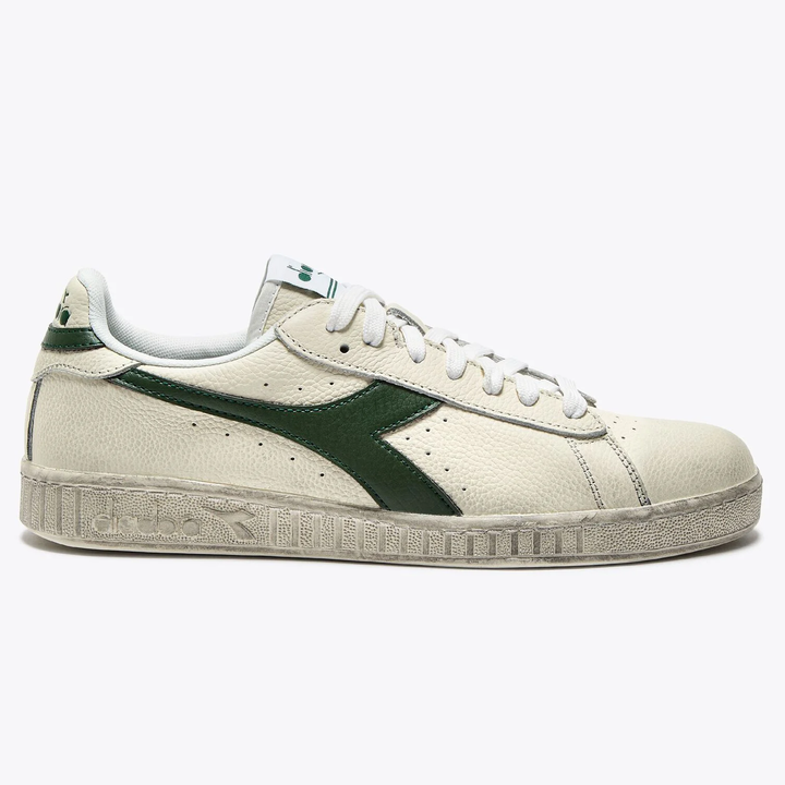 Diadora Game Low Leather Trainers White/Green