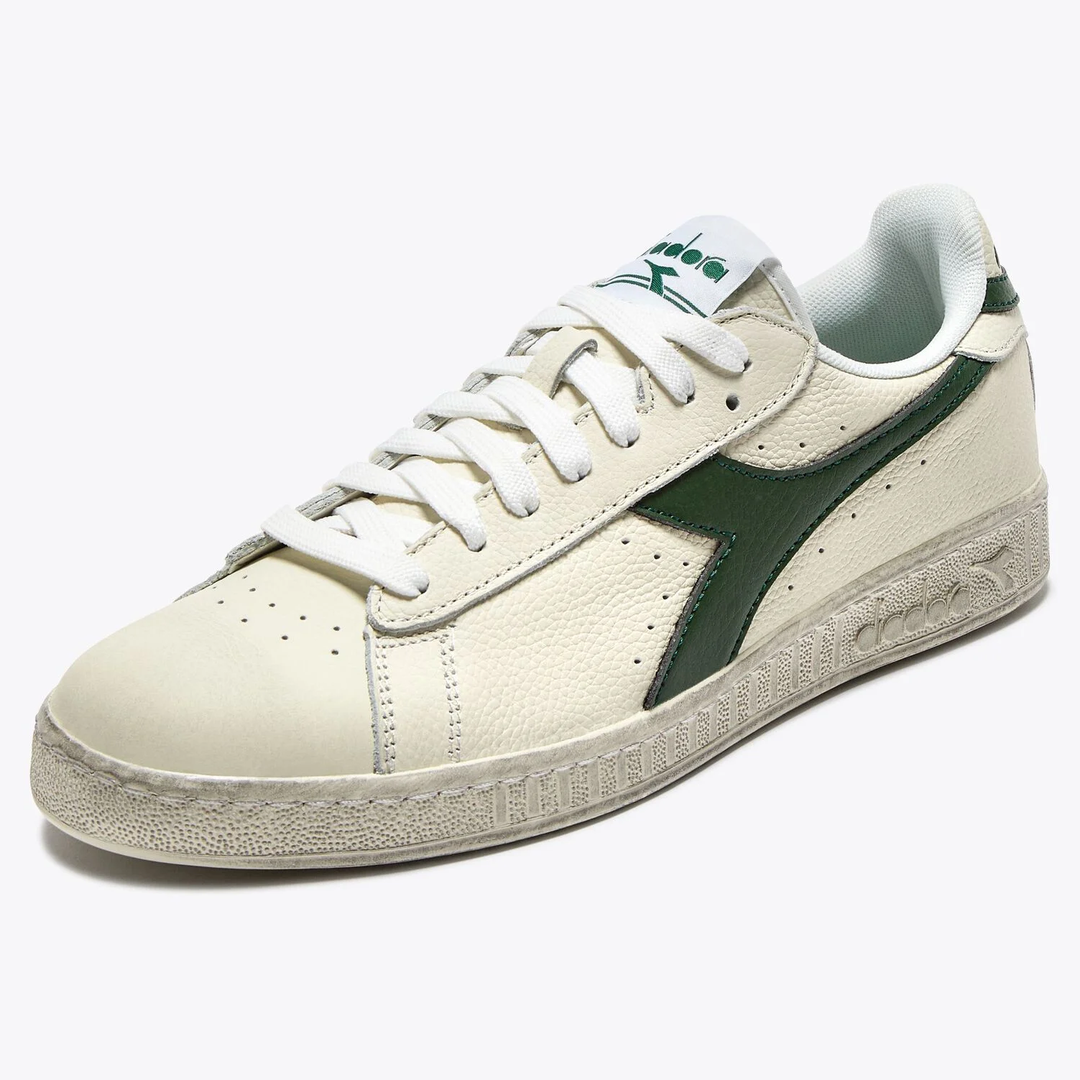 Diadora Game Low Leather Trainers White/Green