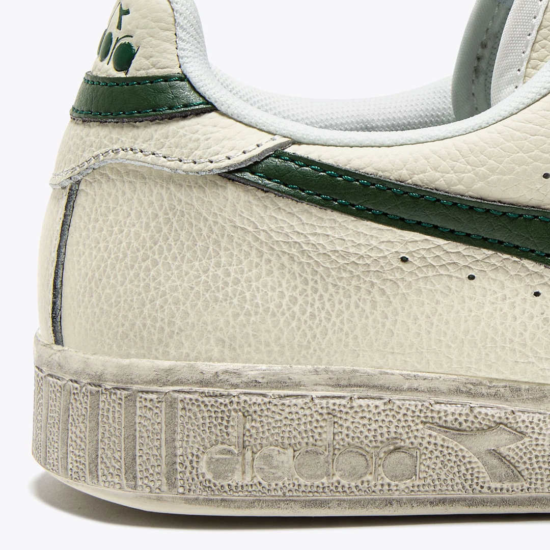 Diadora Game Low Leather Trainers White/Green