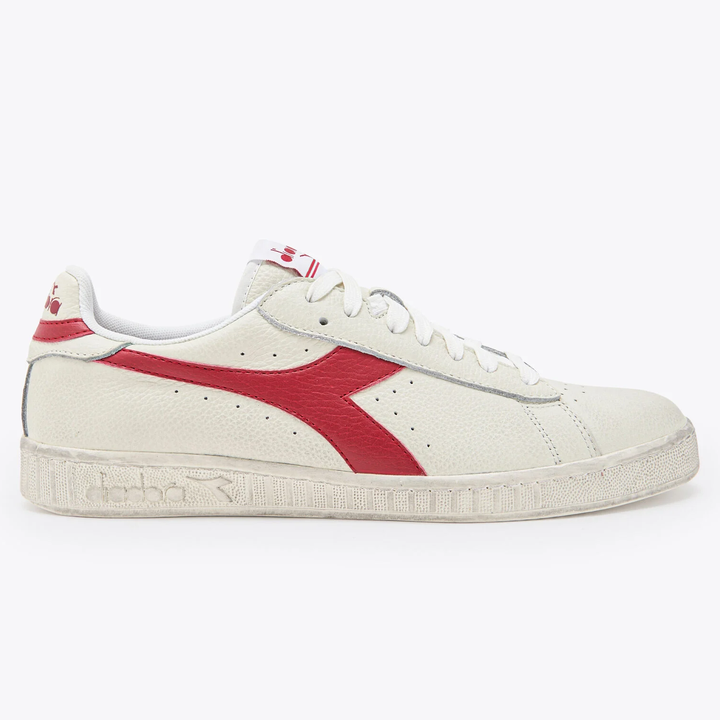 Diadora Game Low Leather Trainers White/Red