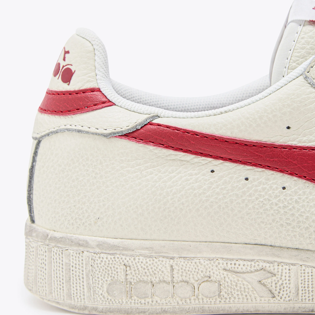 Diadora Game Low Leather Trainers White/Red