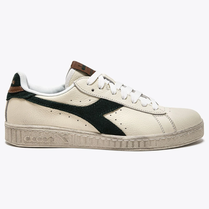 Diadora Game Low Leather Trainers White/Green