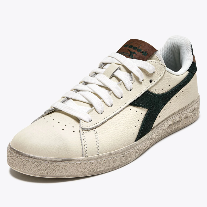 Diadora Game Low Leather Trainers White/Green