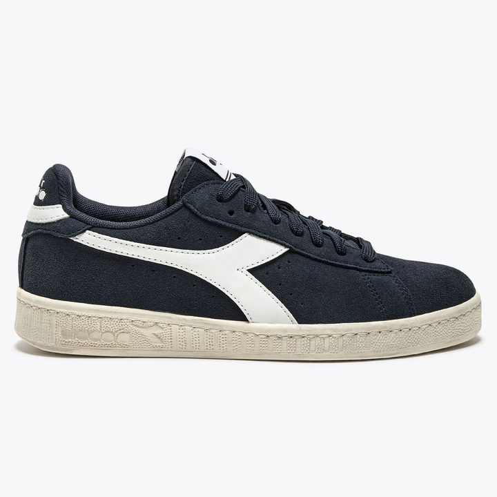 Diadora Game Low Suede Trainers Navy/White