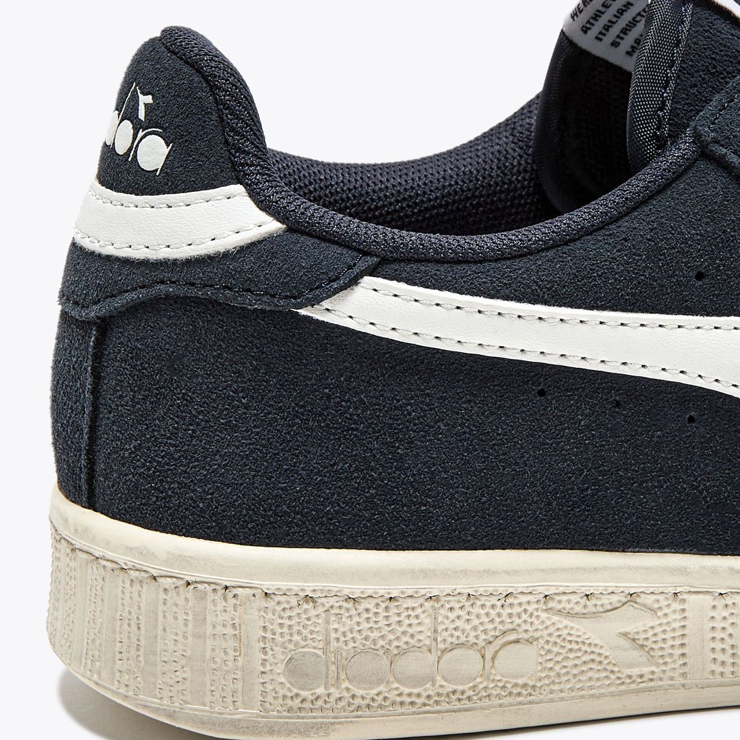 Diadora Game Low Suede Trainers Navy/White