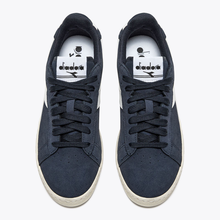 Diadora Game Low Suede Trainers Navy/White