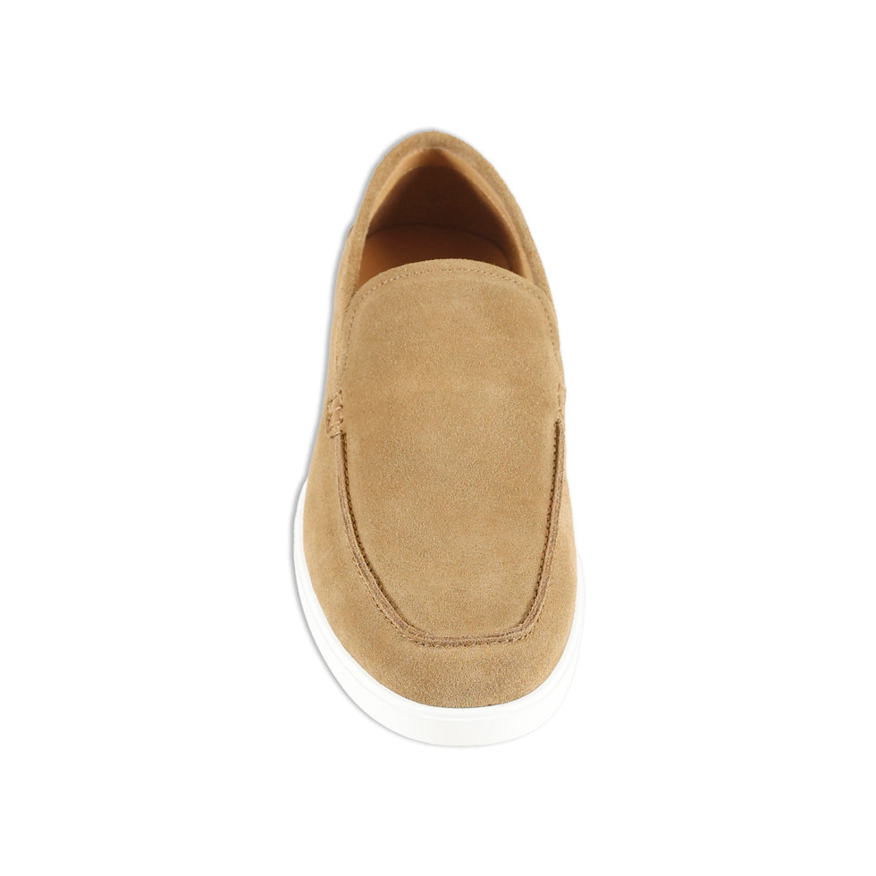 Azor La Mode Savona Smart Slip On Shoes - Beige - Suede Leather - Men's ...