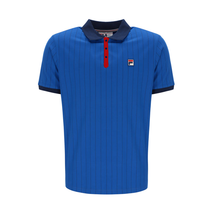 Fila Vintage BB1 Striped Polo Shirt Blue/Red