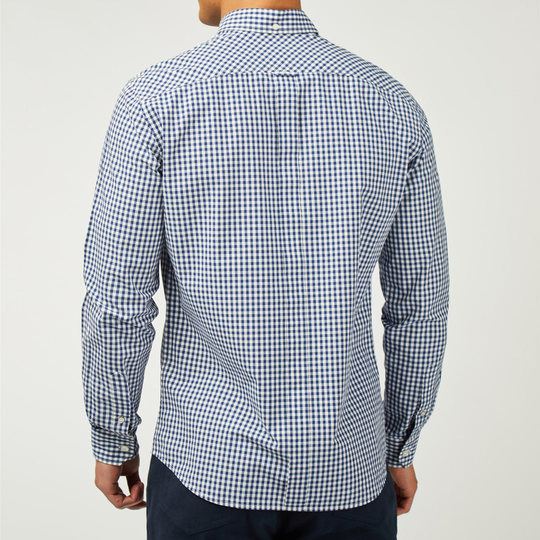 Ben Sherman Gingham Check Shirt Blue/White