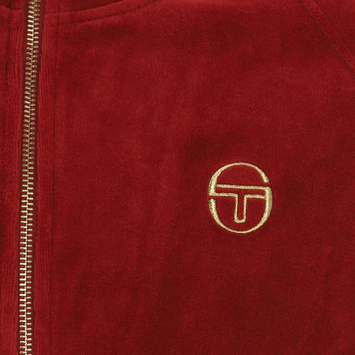 Sergio Tacchini Court Velour Track Top Red/Gold