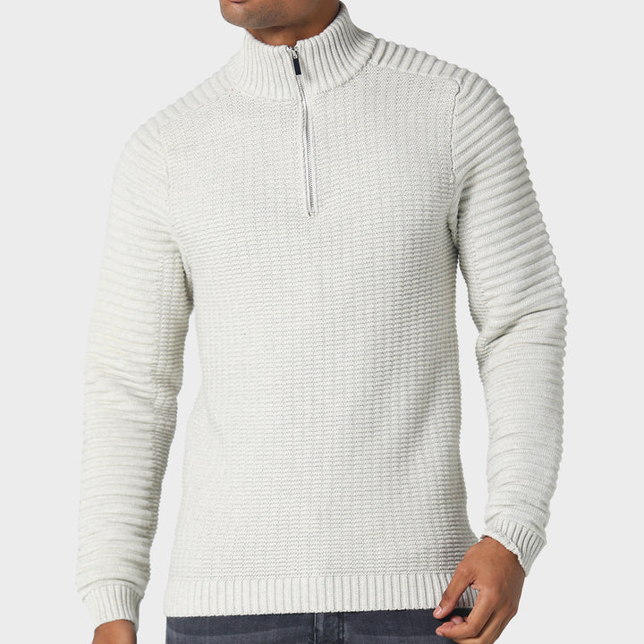 Police Cromer Knit Sweatshirt Cream