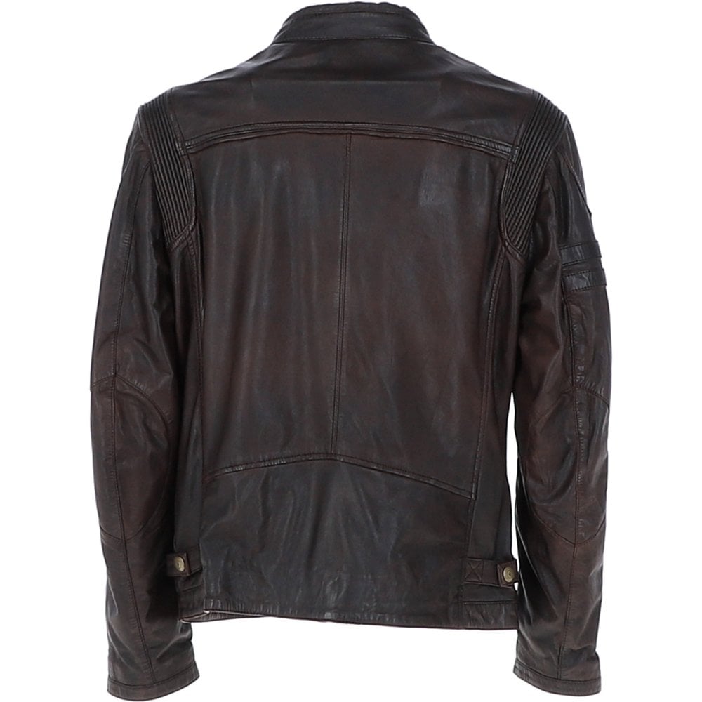 Men's Gabicci Vintage McQueen Leather Jacket - Brown - Limited Edition ...