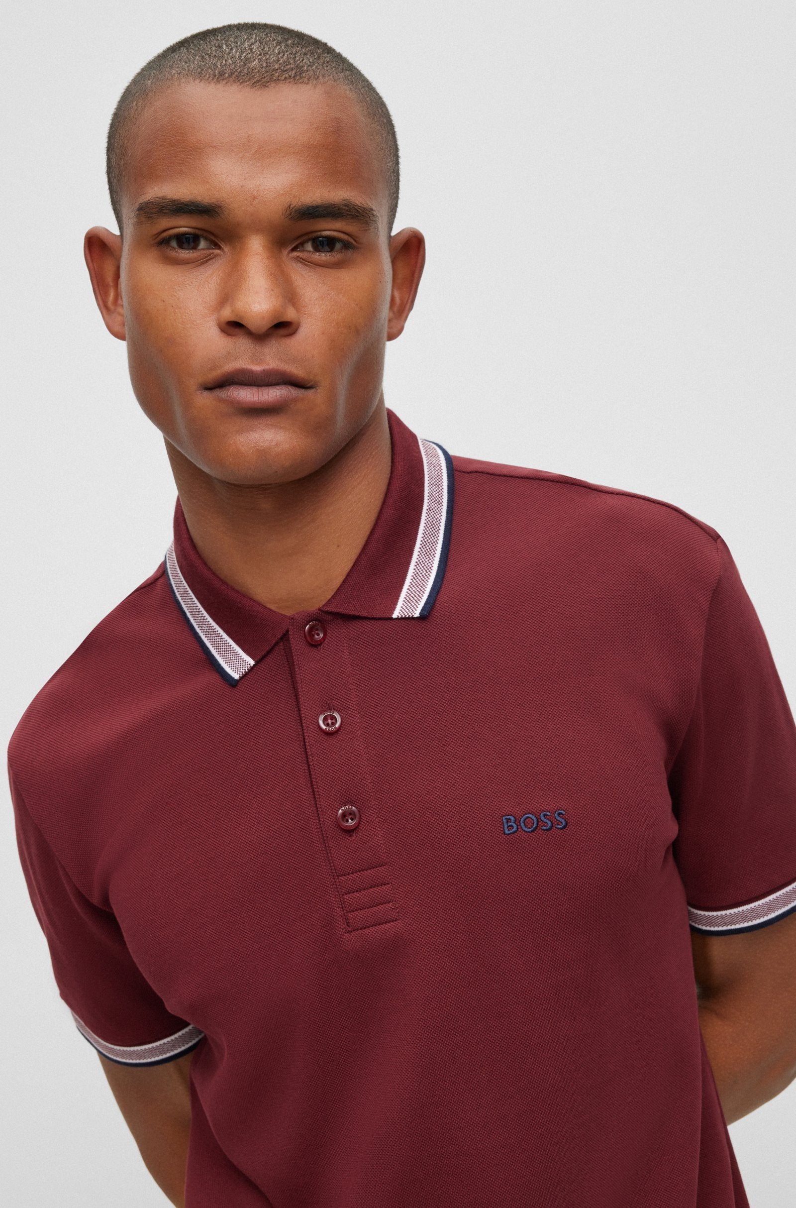 Hugo boss hotsell burgundy polo shirt