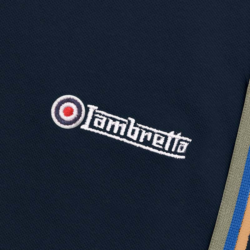 Lambretta Tipped Polo Shirt Navy