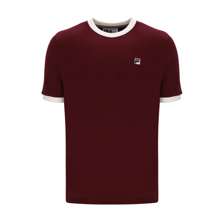 Fila Vintage Marconi T-Shirt Burgundy