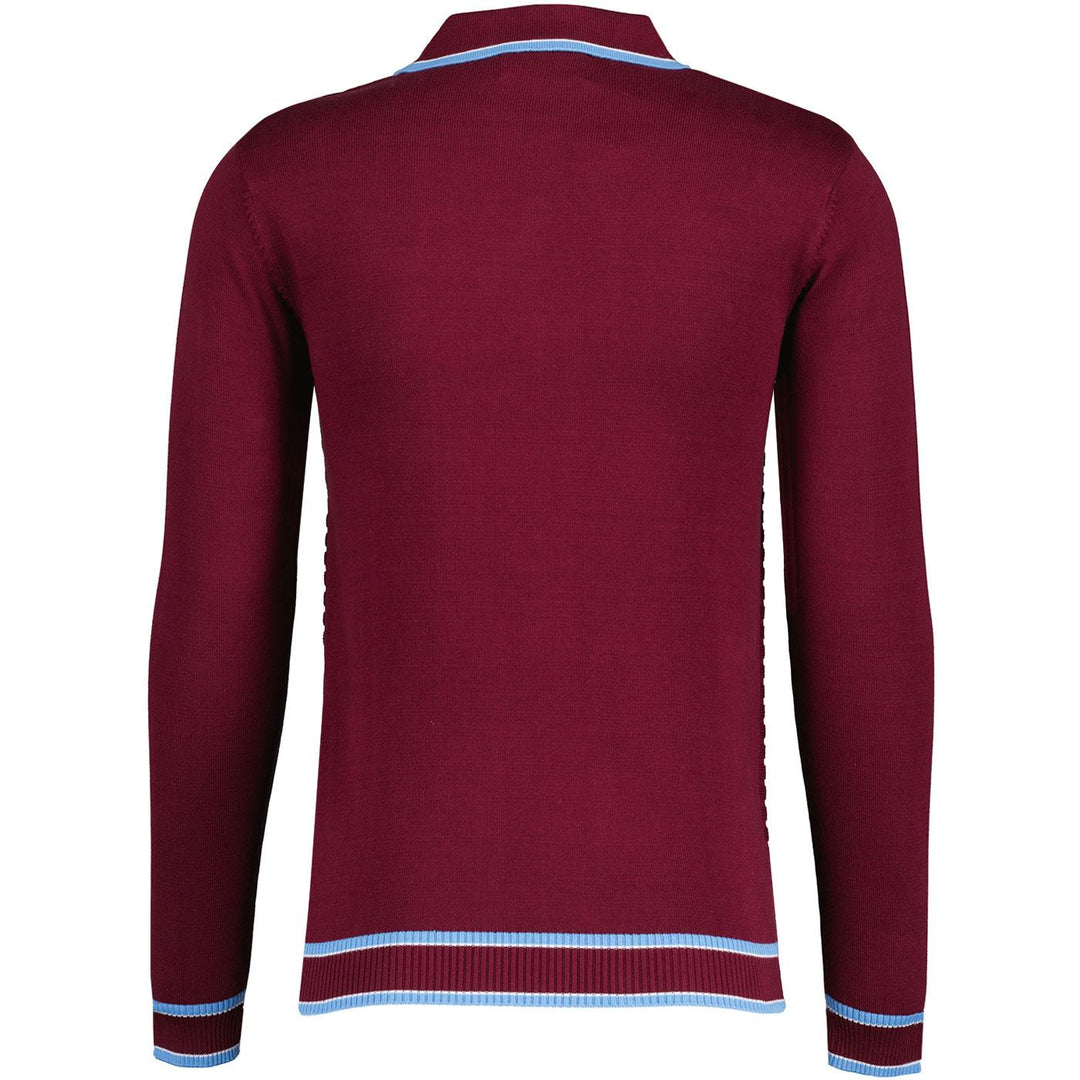 Madcap Coltrane Knit Polo Shirt Claret