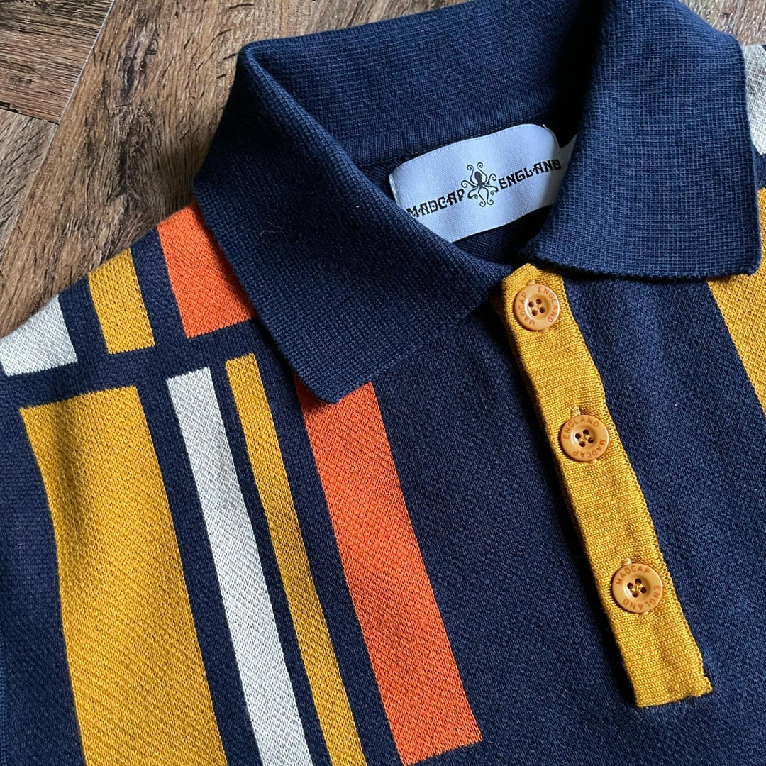 Madcap Comet Knit Polo Shirt Navy