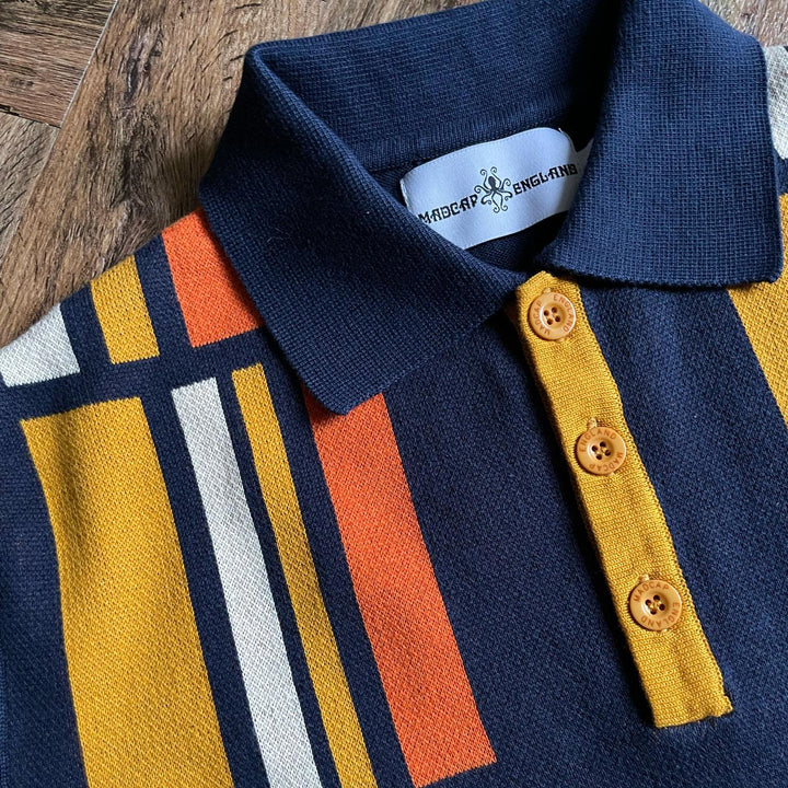 Madcap Comet Knit Polo Shirt Navy