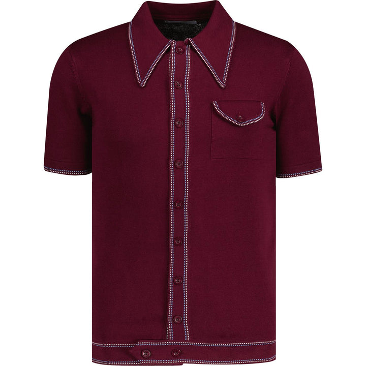 Madcap Crawdaddy Knit Polo Shirt Claret