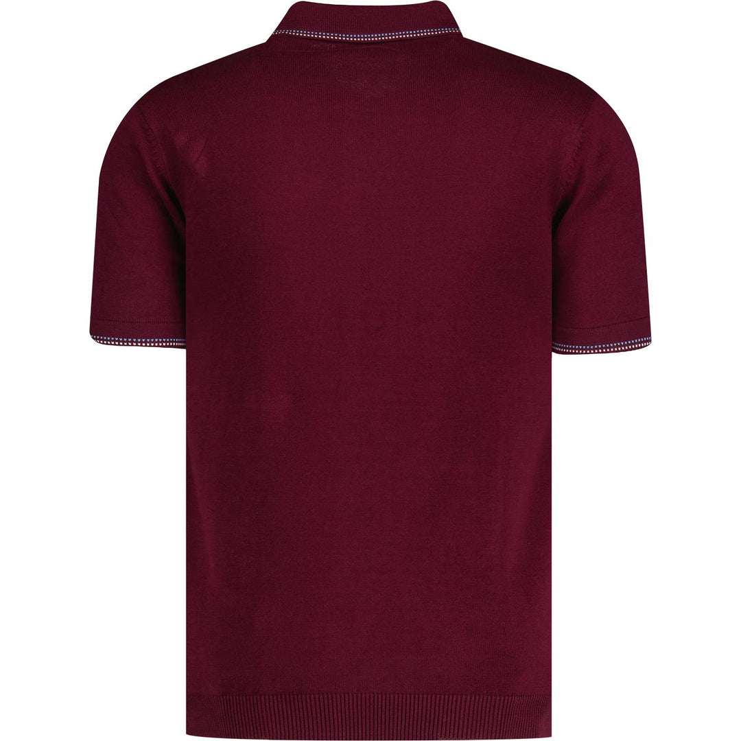 Madcap Crawdaddy Knit Polo Shirt Claret