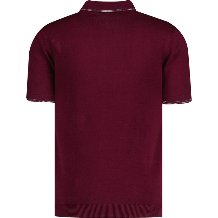 Madcap Crawdaddy Knit Polo Shirt Claret