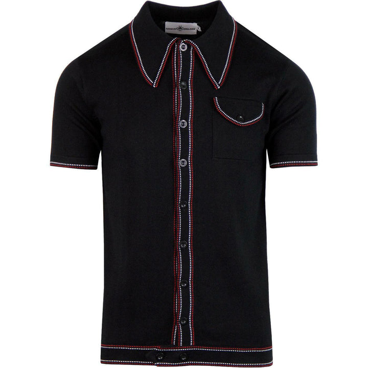 Madcap Crawdaddy Knit Polo Shirt Black