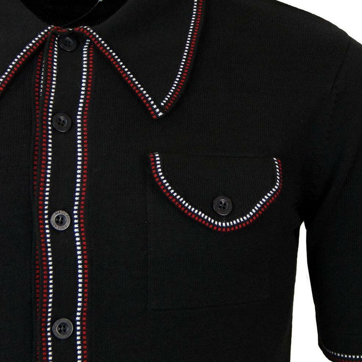 Madcap Crawdaddy Knit Polo Shirt Black