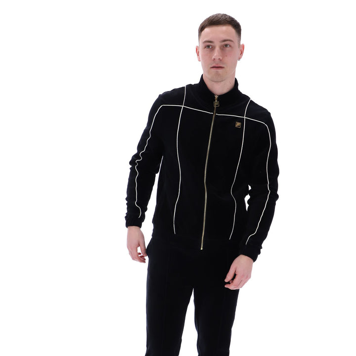 Fila Gold Nichols Velour Track Top Black