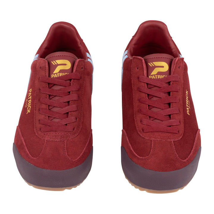 Patrick Rio Suede Trainers Claret/Blue