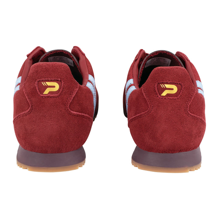 Patrick Rio Suede Trainers Claret/Blue