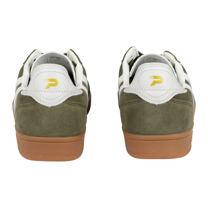 Patrick Lyon Suede Trainers Olive/White