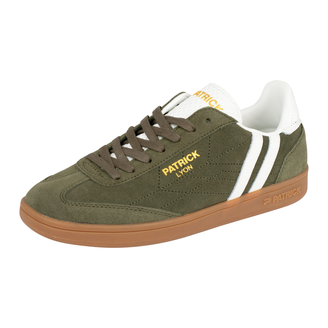 Patrick Lyon Suede Trainers Olive/White