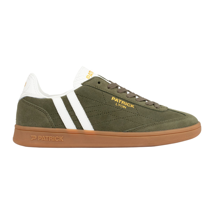 Patrick Lyon Suede Trainers Olive/White