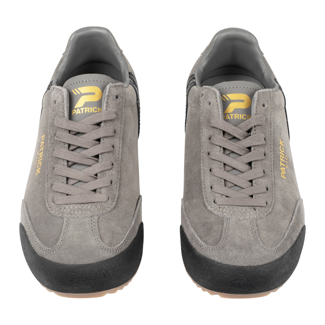 Patrick Rio Suede Trainers Grey/Black