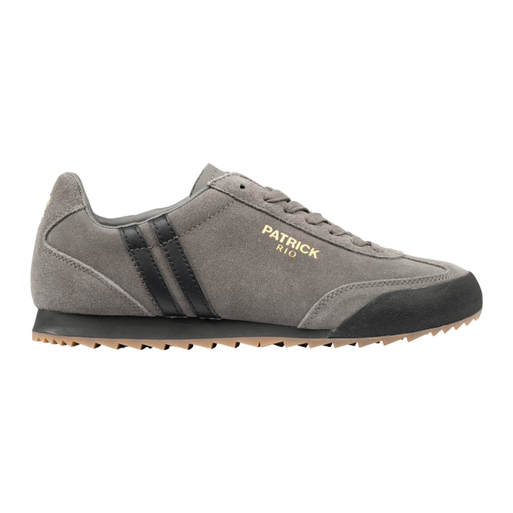 Patrick Rio Suede Trainers Grey/Black